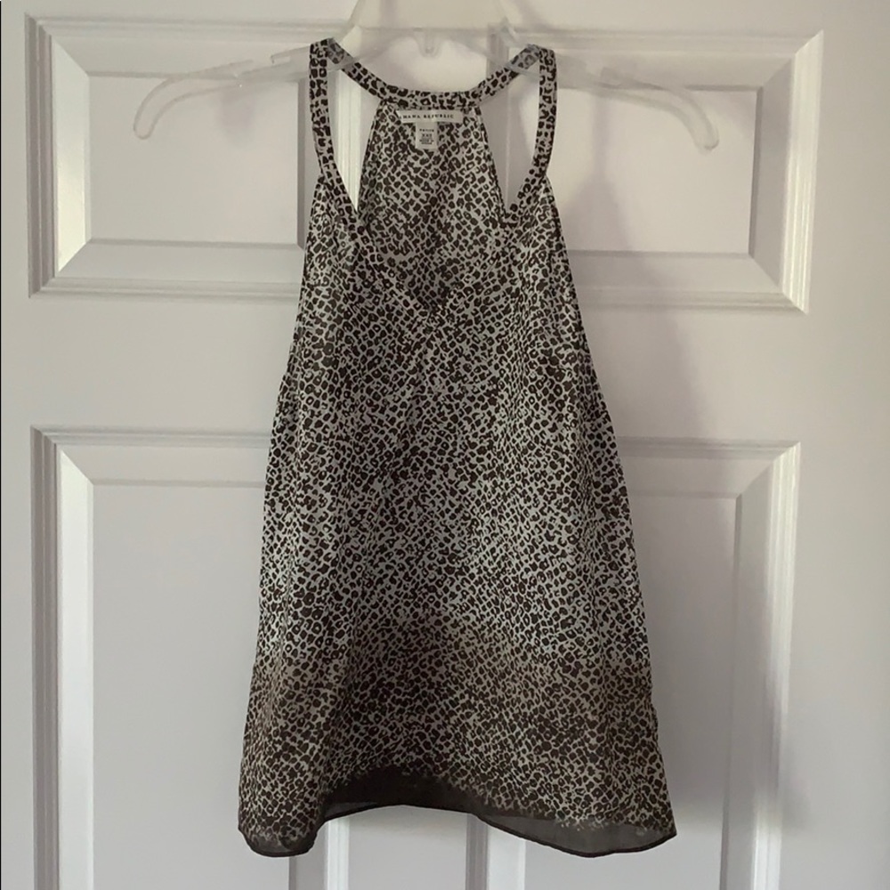 Banana Republic animal print ombré top